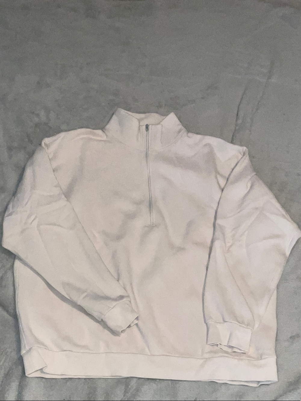 Lululemon White Half-Zip Pullover Sweatshirt